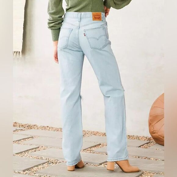 Levi's Low Pro Women's Jeans in Charlie Won Light Wash Distressed Size 29 - Picture 9 of 15